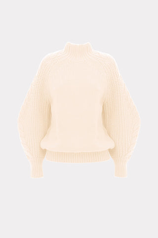 Limited Edition Virgin Wool Sculptural Knit Sweater – Ivory - Julia Allert
