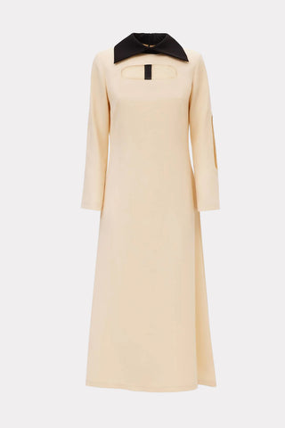 Long Beige Dress With Cutouts