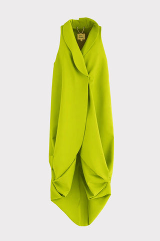 Long Double Breasted Blazer Vest - Lime Green - Julia Allert