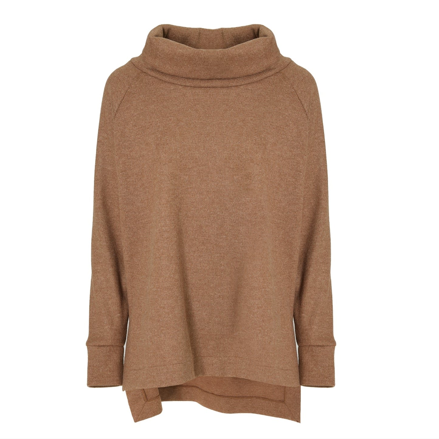 Loose Turtleneck Oversize Long Sweater Brown