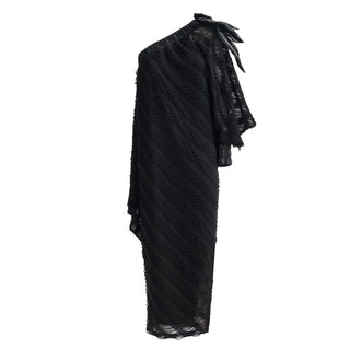 Luxury Elegance One-Sleeve Long Dress Black