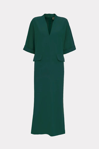 Maxi Dress With Pockets Dark Green
