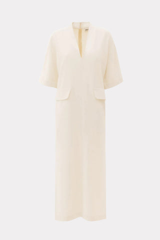 Maxi Dress With Pockets Ecru