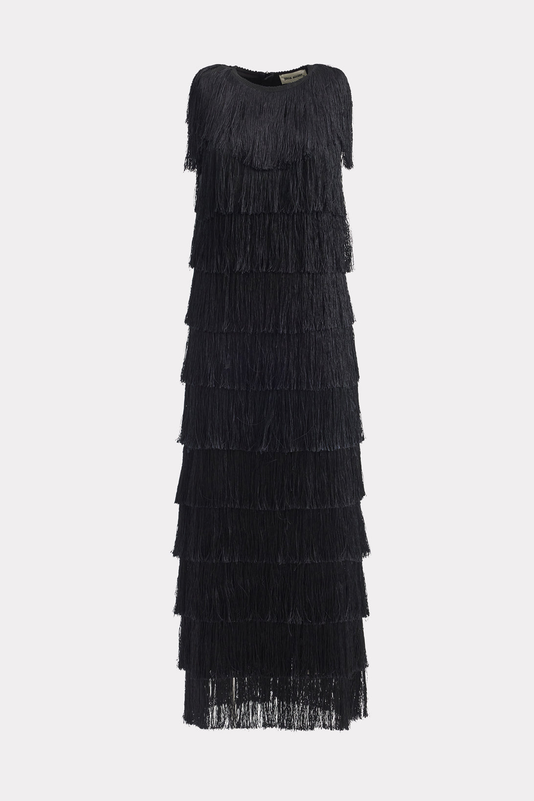 Maxi Fringed Evening Dress Black Julia Allert Maxi Fringed Evening Dress Black Julia Allert