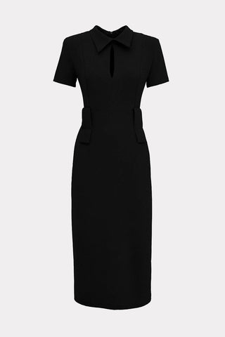 Midi Black Dress With Belt