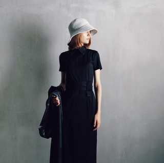 Midi Black Dress With Belt