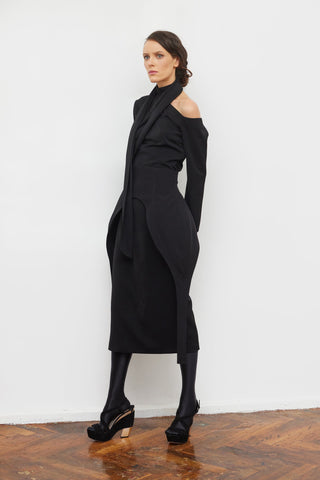 Minimalist Black Waist Corset For Layering Black - Julia Allert