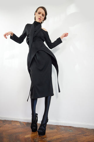 Minimalist Black Waist Corset For Layering Black - Julia Allert