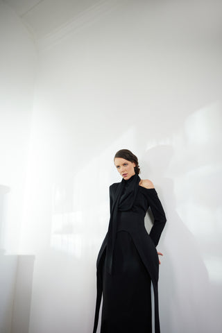 Minimalist Black Waist Corset For Layering Black