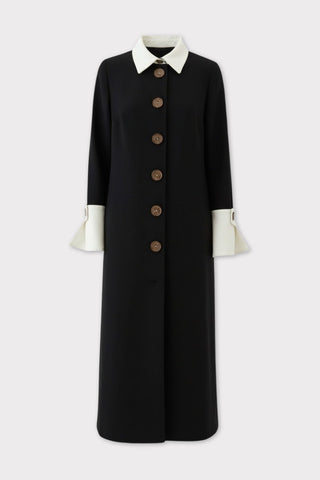 Monochrome Midi Shirt Dress – Black & White - Julia Allert
