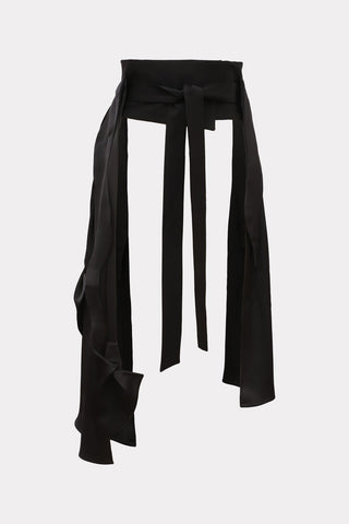 Obi-Inspired Waist Belt With Handcrafted Panels Black - Julia Allert