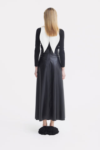 Oversized Satin Bib Collar - Ivory - Julia Allert