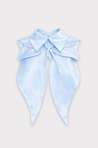Oversized Satin Bib Collar - LightBlue - Julia Allert