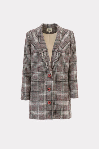 Oversized Single-Breasted Blazer Plaid - Julia Allert