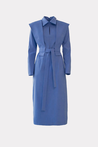 Pale Blue Fashion Fitted Midi Dress