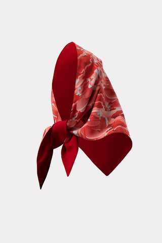 Pale Red Mushroom Print Shawl Scarf