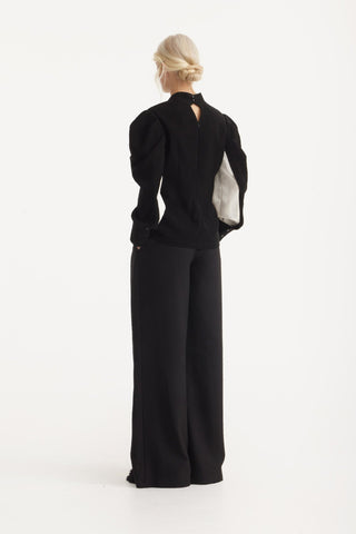 Party Minimalist Long Sleeve Top - Black - Julia Allert