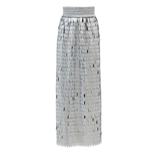 Party Straight Maxi Sequin Skirt Silver