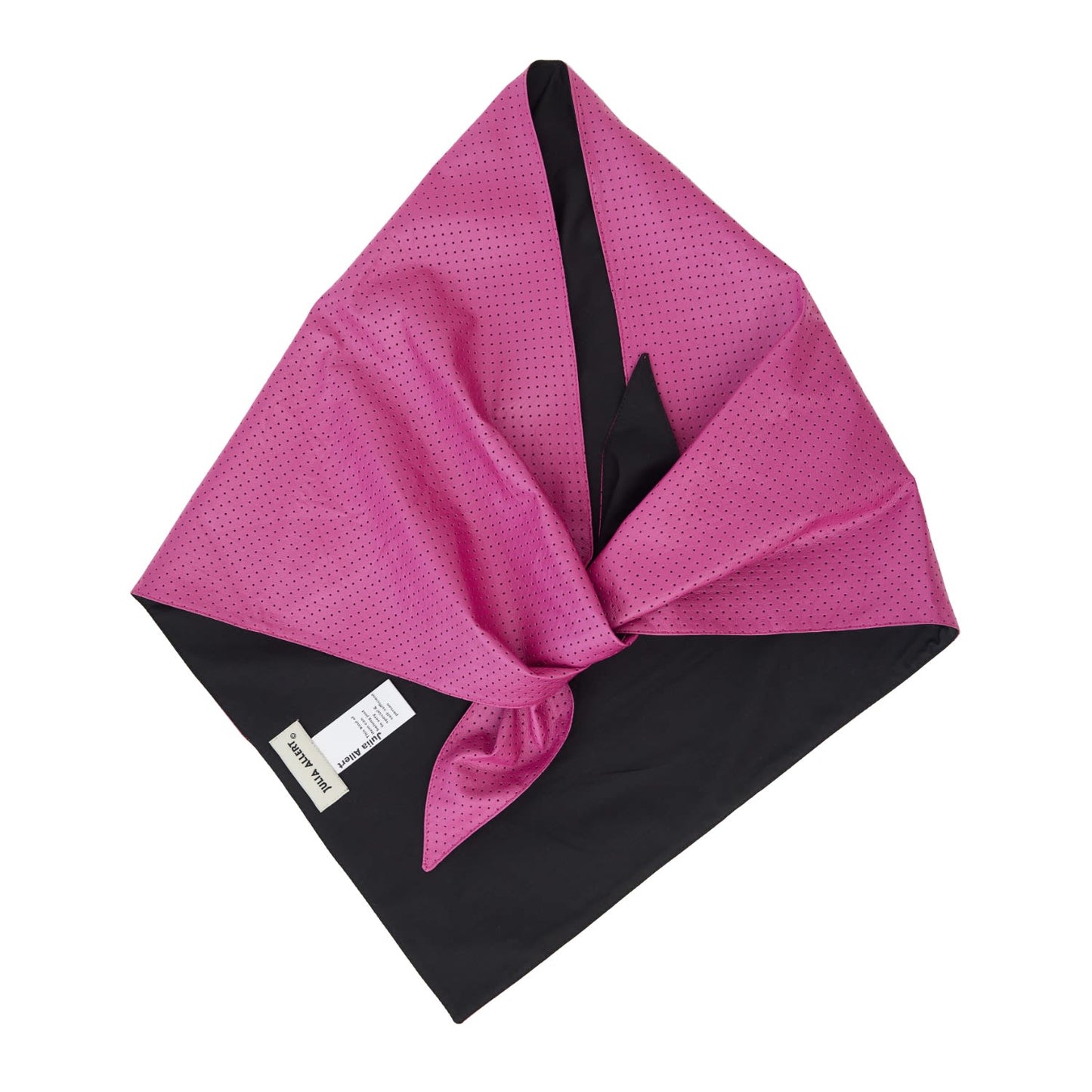 Perforated Faux Leather Shawl Scarf Pink