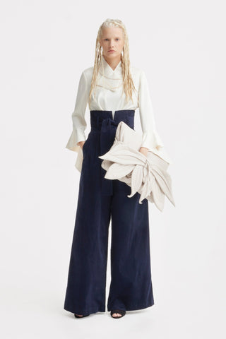 Petal Faux Leather Evening Clutch Bag - Ecru - Julia Allert