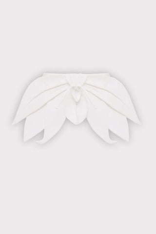 Petal Sculptural Waist Belt – Ivory - Julia Allert