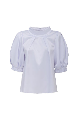 Puff Short-Sleeve Blouse White