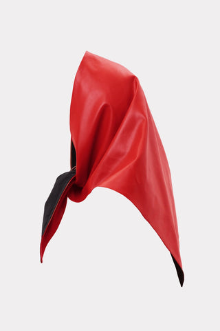 Red Faux Leather Shawl Scarf - Julia Allert