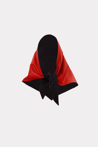 Red Faux Leather Shawl Scarf - Julia Allert