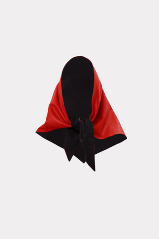Red Faux Leather Shawl Scarf