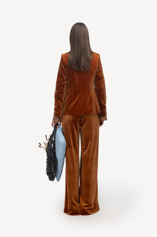 Retro Solid Jacket- Rust Velvet