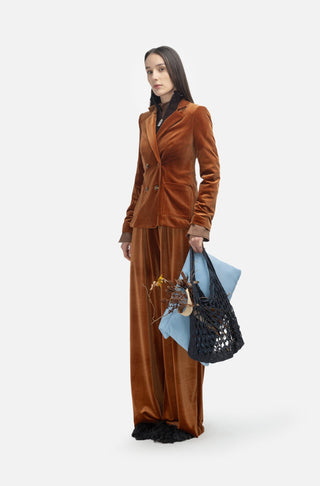 Retro Solid Jacket- Rust Velvet - Julia Allert