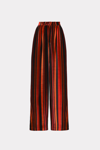 Retro Wide-Leg Trousers - Velvet Burgundy Red - Julia Allert