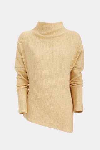 Rib Knit Asymmetric Blouse Yellow & Orange - Julia Allert