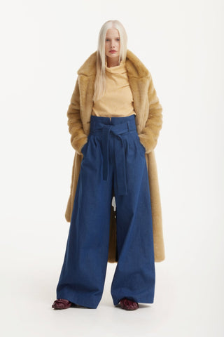 Rib Knit Asymmetric Blouse Yellow & Orange - Julia Allert