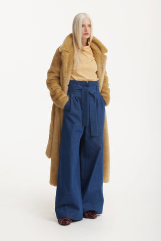 Rib Knit Asymmetric Blouse Yellow & Orange - Julia Allert