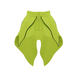 Sculpted Peplum Belt Neon Lime