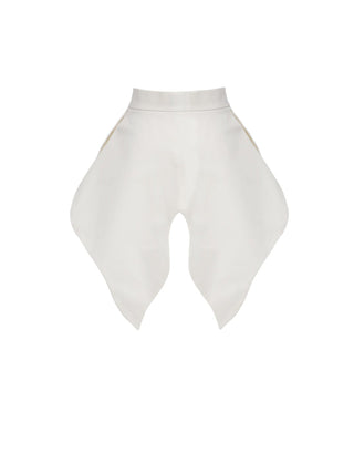 Sculpted Peplum Belt White - Julia Allert