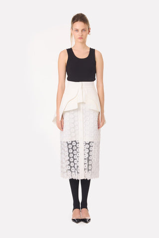 Sculpted Peplum Belt White - Julia Allert