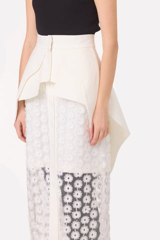 Sculpted Peplum Belt White - Julia Allert
