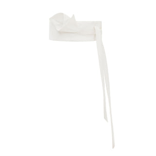 Self Tie Waist Belt Sash White - Julia Allert