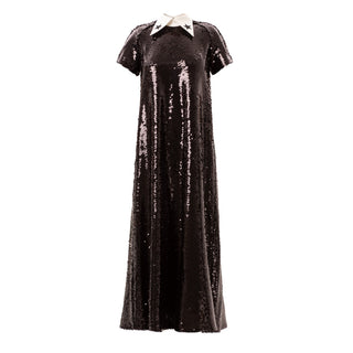 Black Sequin Evening Gown Long Dress