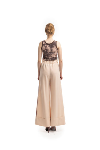 Soft Touch Flowy Trousers Peach Nude - Julia Allert