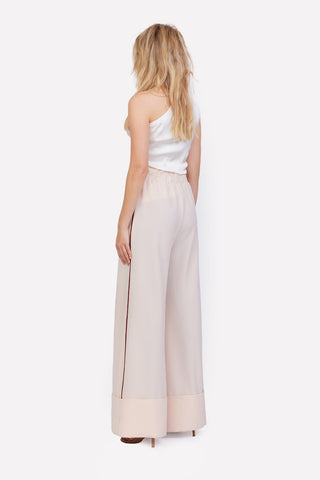 Soft Touch Flowy Trousers Peach Nude - Julia Allert