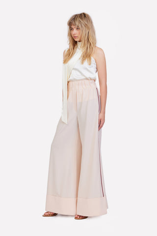 Soft Touch Flowy Trousers Peach Nude - Julia Allert
