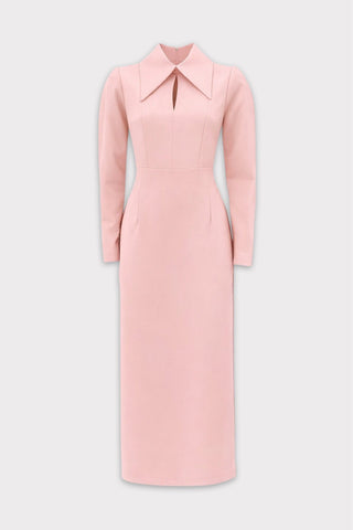 Solid Formal Midi Dress - Pale Pink - Julia Allert