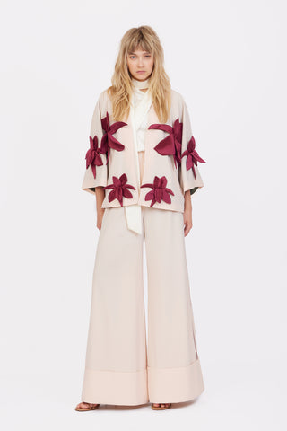 Soft Touch Flowy Trousers Peach Nude