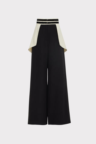 Statement Waist Wide-Leg Trousers – Black - Julia Allert