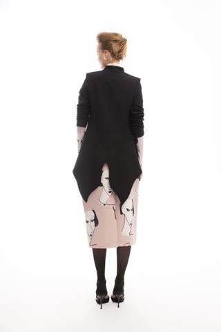 Straight Midi Skirt With Art Print