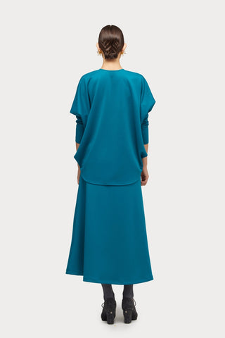 Stylish Fall Fashion Blouse And Skirt Set Emerald - Julia Allert
