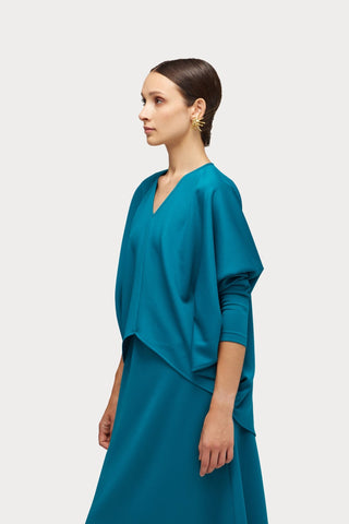 Stylish Fall Fashion Blouse And Skirt Set Emerald - Julia Allert